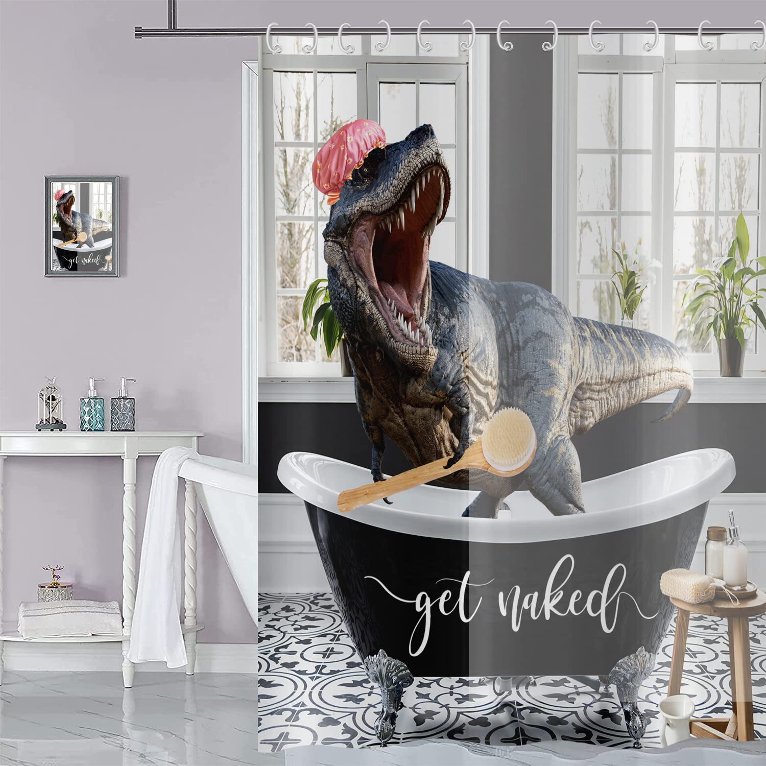 Bonhause Duschvorhang Mit Bunten Zitaten – 180 X 180 Cm, Wasserdicht, Schimmelresistent, Aus Polyester, Inkl. 12 Haken