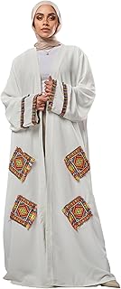 عباية وكارديجان أنيق مطرز وقفطان خفيف الوزن بقماش فضفاض للنساء وملائم للمناسبات الخاصة ورمضان والعيد من لافيزي