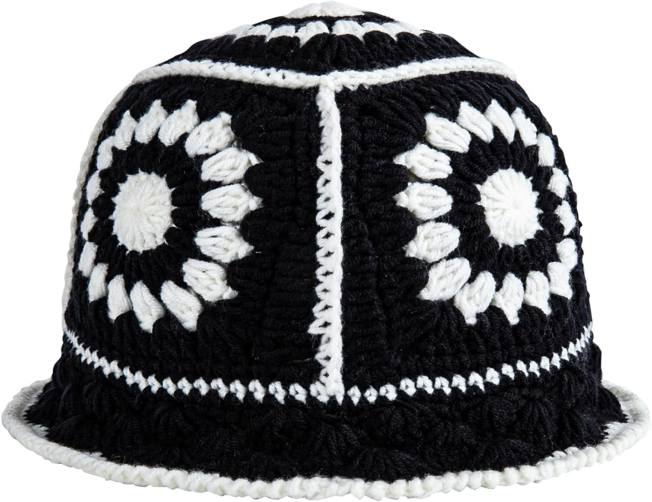 Crochet Bucket Hats for Women Cute with Ethnic Characteristics Knitted Hat Pretty Beach Little Hat