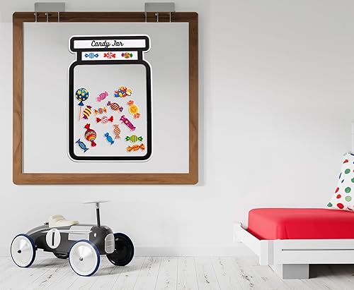 Miniatura 7 de 43 piezas de recompensa magnética en tarro de caramelo para el tablero del aula  Tarro de recompensa para el aula  Tarro de caramelo magnético de