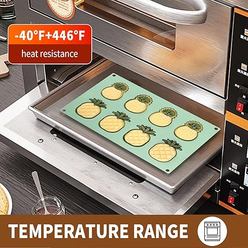 Miniatura 4 de Moldes de silicona de 8 cavidades, piñas, divertidas piñas para bandejas de cubitos de hielo, caramelos de chocolate, crayón, bomba de grasa Keto,