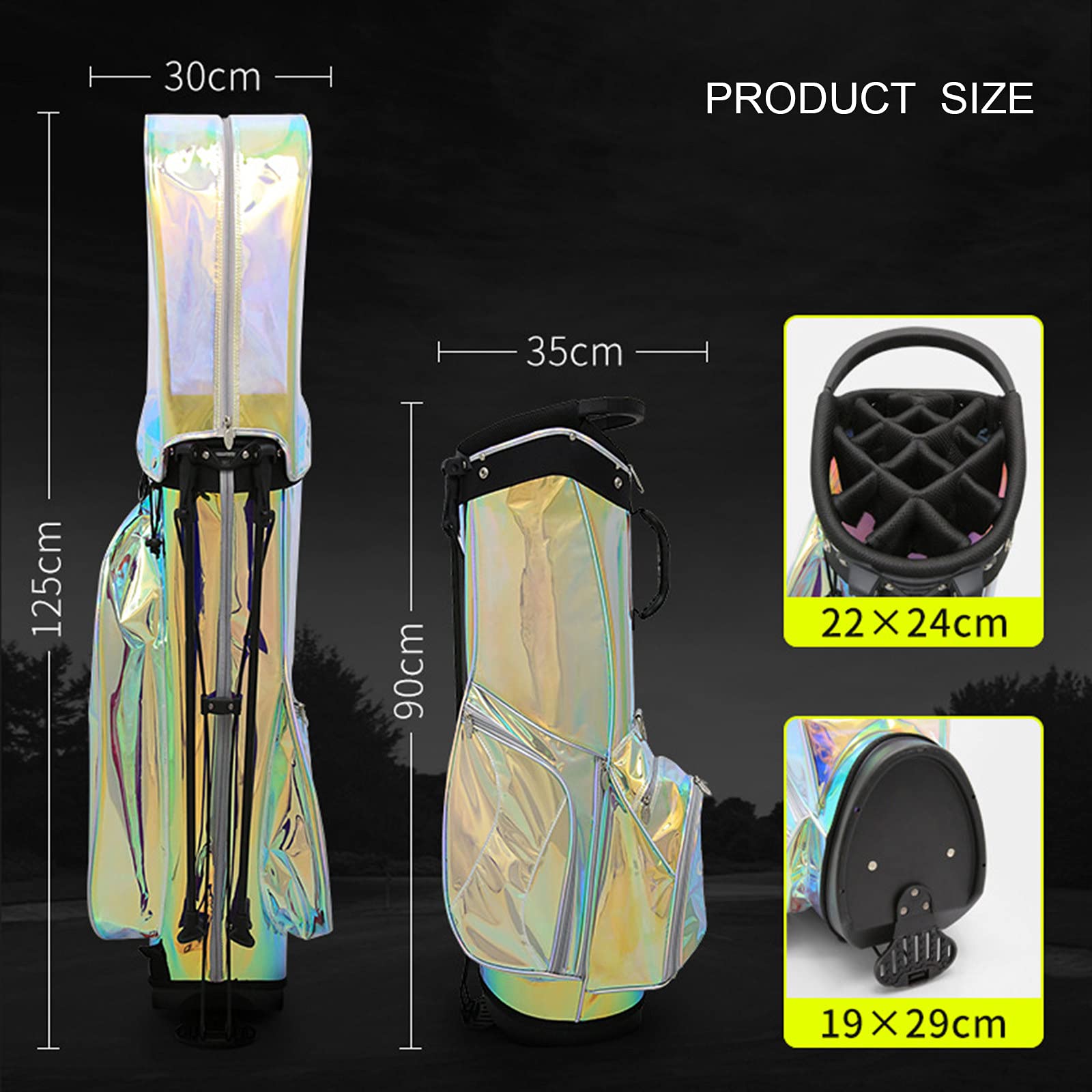 Golf Pencil Bag Für Frauen, Leichte Und Langlebige, Farbenfrohe Golf Carry Bag Mit Separatem Schuhablagebereich