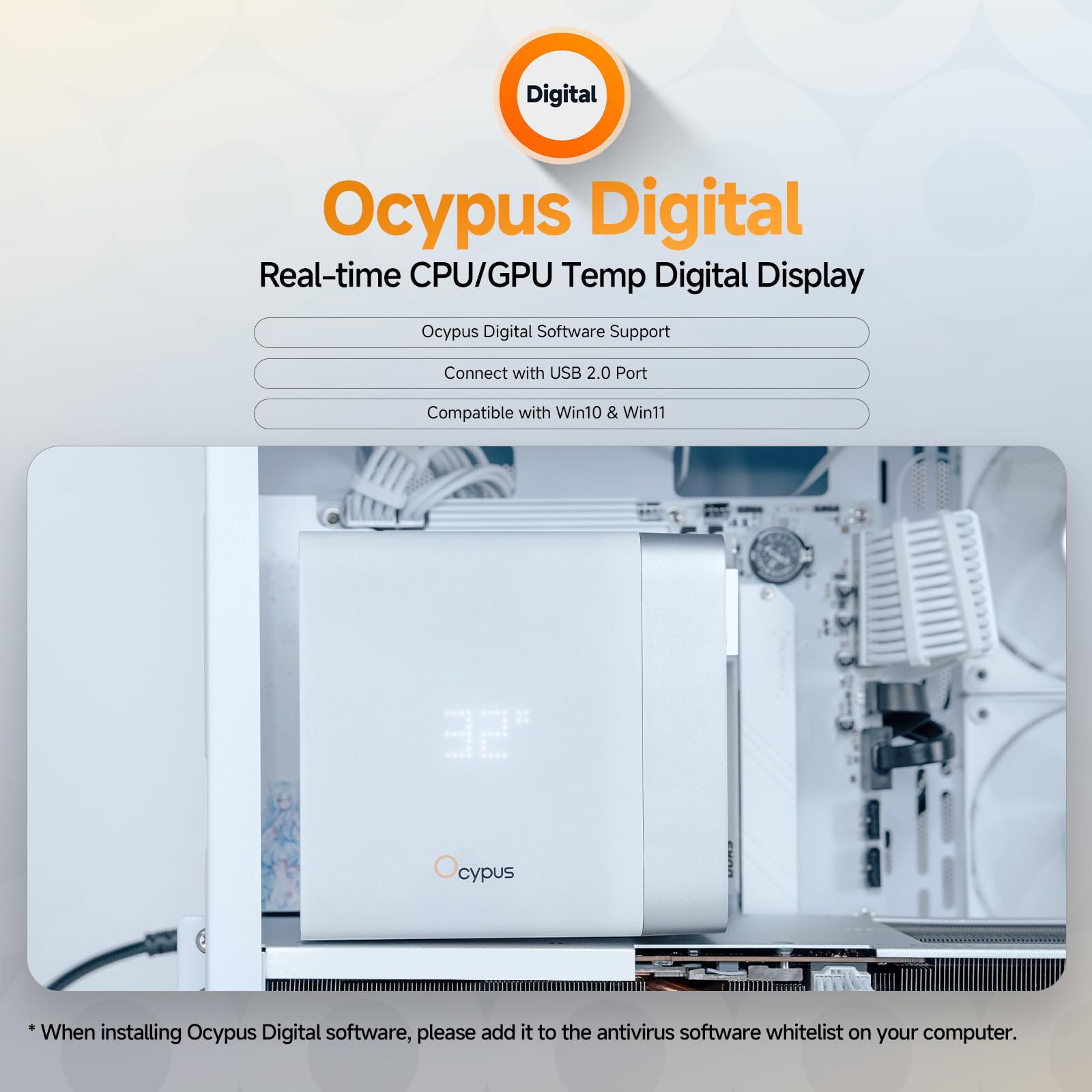 Ocypus Delta A62 EX Digital Ventirad CPU,250W TDP for Gaming PC,WH