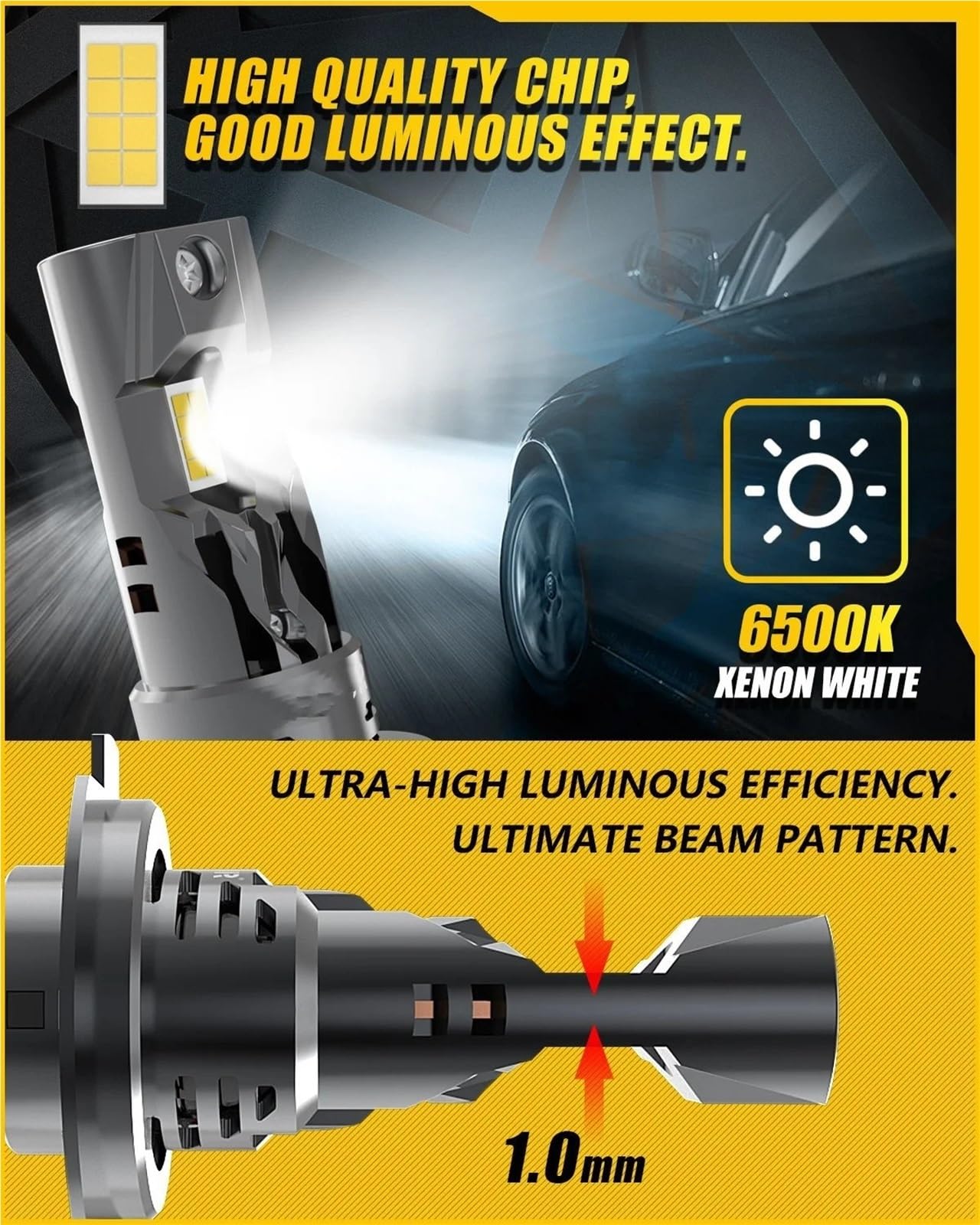 LED Oświetlenie pomocnicze Żarówki do reflektorów LED H7 Turbo
