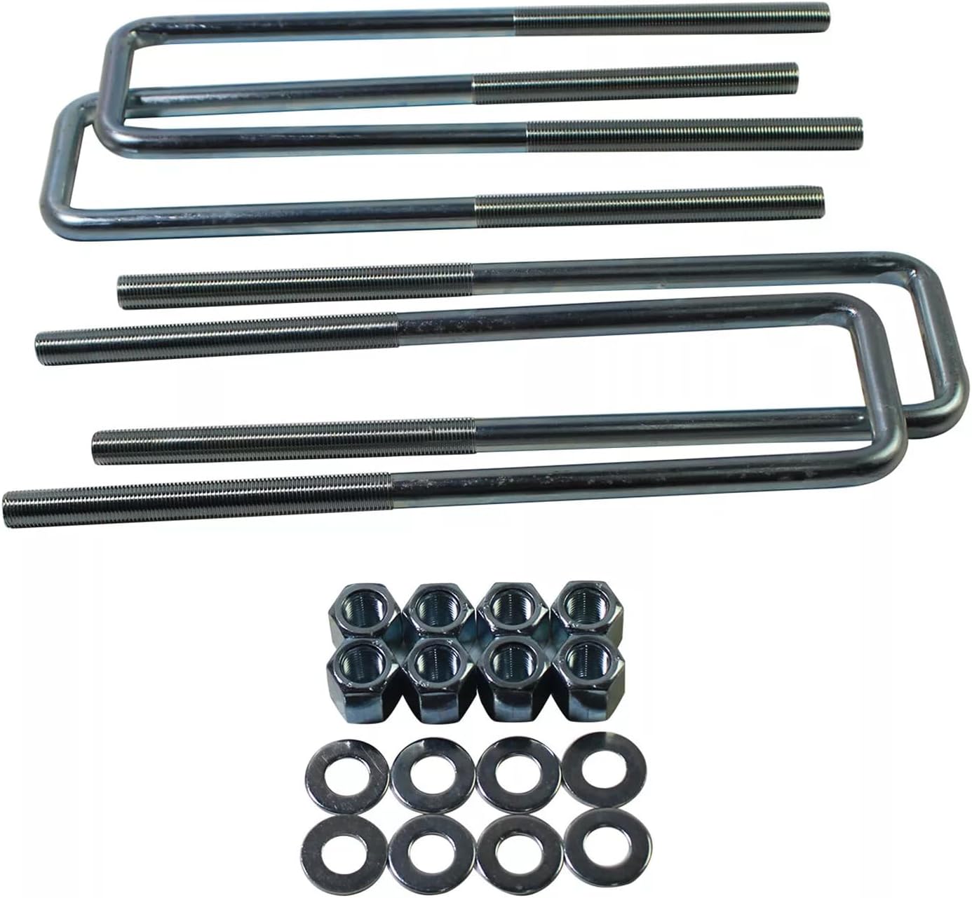 12.5" Extended Square U-Bolts For 2.5 Wide Leaf Springs Compatible with 1988 1989-2018 2019 Chevy Silverado GMC Sierra 1500