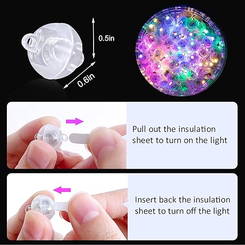 ZGWJ 100 mini luces LED, globos LED iluminados para decoraciones de fiestas, luces de neón para farol de papel, huevos de Pascua, fiesta de