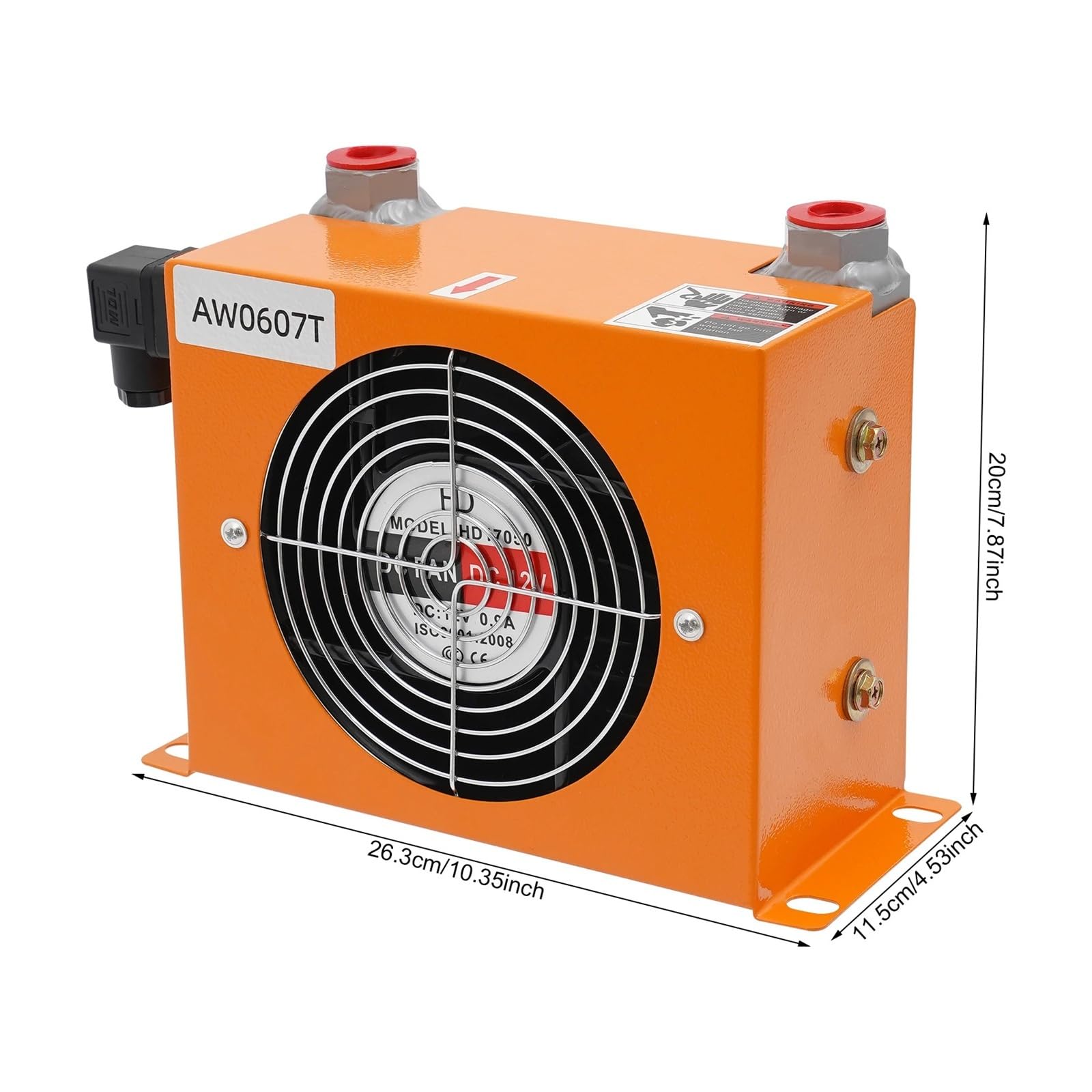 AH0608T 0L/Min 2300Kcal/H Radiatore dell'olio idraulico, Radiatore dell'olio motore interamente in rame, Radiatore compatto for impianto idraulico e lubrificazione Sostituzione