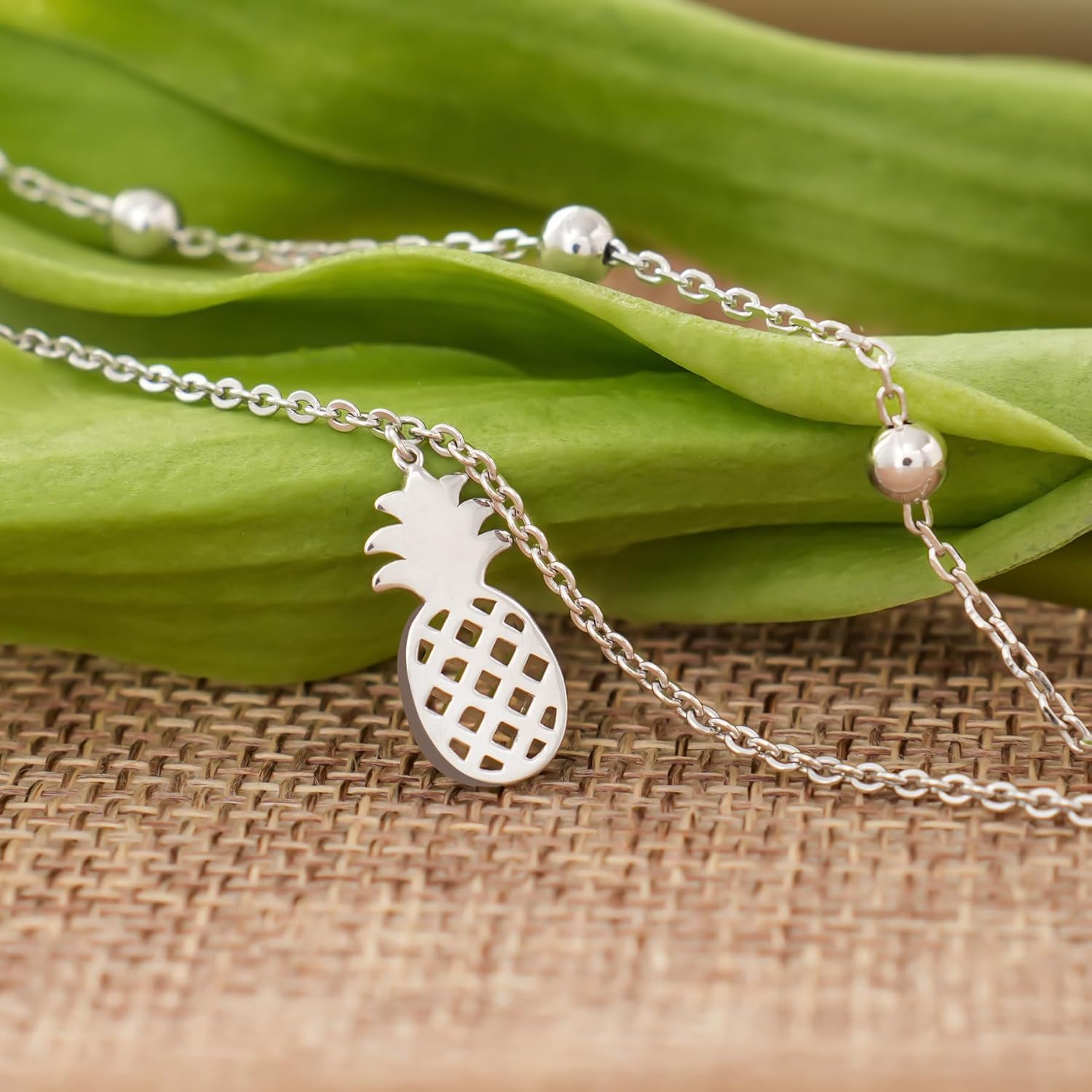 CHIC & ARTSY 925 Sterling Silver Ankle Bracelets for Women, Adjustable Layered Foot Chains with Nature & Symbol Charms, Lightweight Comfort Fit Boho Beach Everyday Jewelry - Image 4