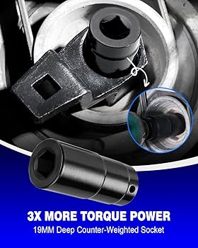 Amazon.co.jp: BETOOLL 19mm ハーモニックバランサーソケット