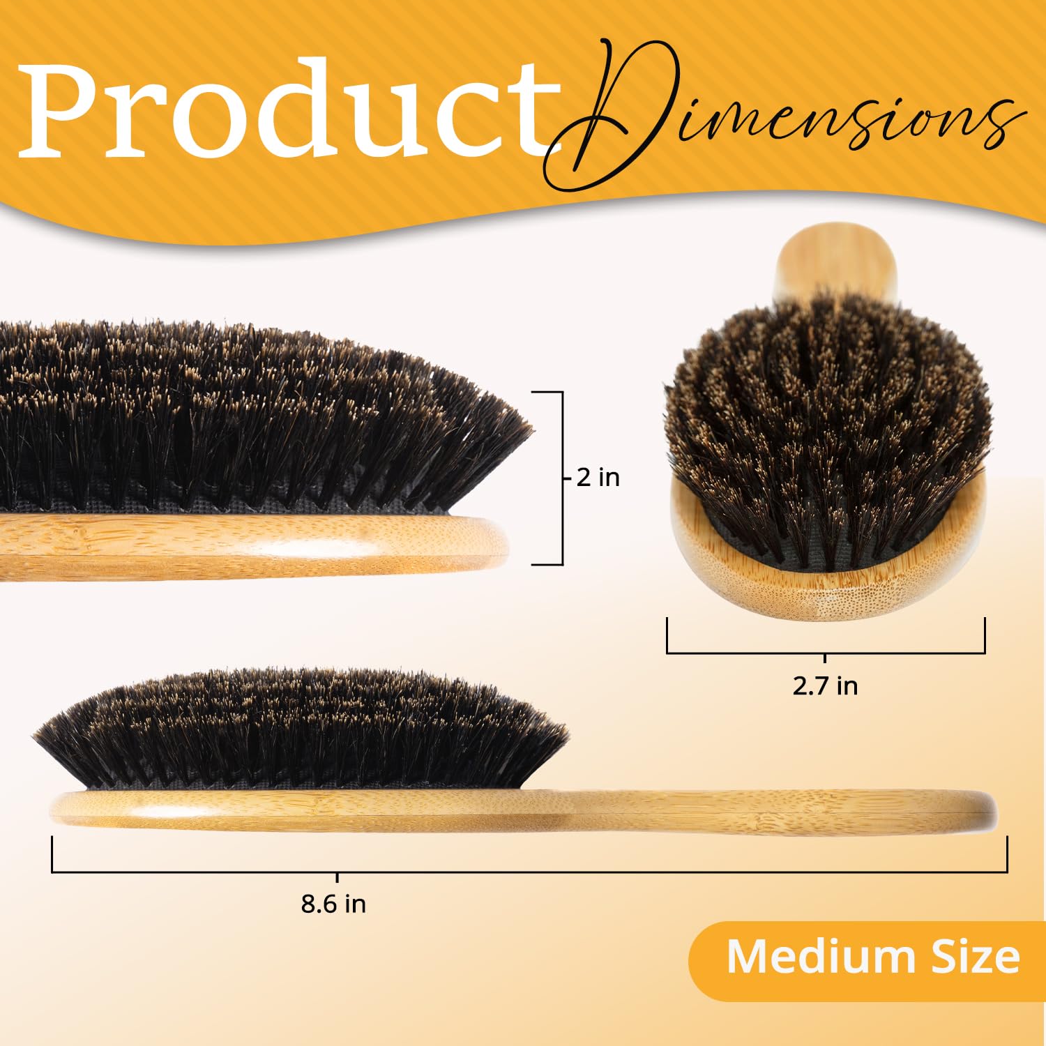 Belula Set spazzola per capelli. 100% setole cinghiale per capelli sottili e fini. Ripristina lucentezza e consistenza. Pettine in legno, borsa da viaggio e fascia per spa inclusi!