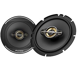 PIONEER A-Series Plus TS-A1681F 6.5 4-Way Speakers (Pair) 350W Max, Balanced Sound + Smooth Treble, Enhanced Bass, Ideal Factory Upgrade, Installation Adaptors Included