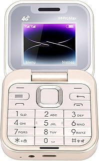 4G LTE Flip Phone, 1.77 Inch Screen Dual SIM Unlocked Senior Phone with MP3 FM High Volume Speaker, for Travel Work Sports Everyday Use (Gold) product image