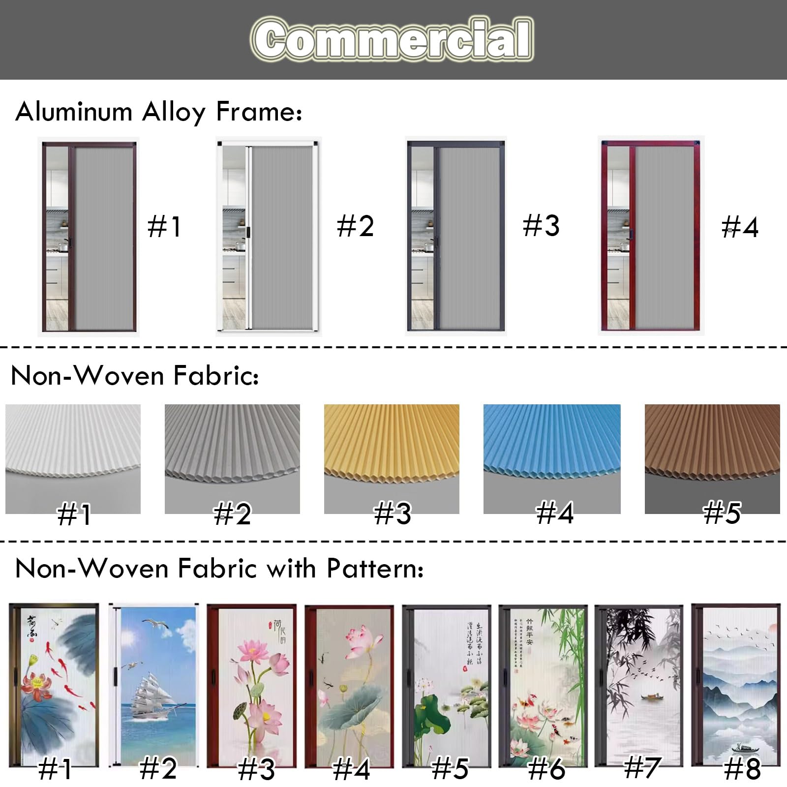 Porte Accordéon Interieur Sur Mesure Avec Cadre/serrure, Hauteur 80 100 120 180 193 195 202 205 210 220 Cm, Portes Pliantes D'intérieur Pour Cuisine/Salon Ou Balcon