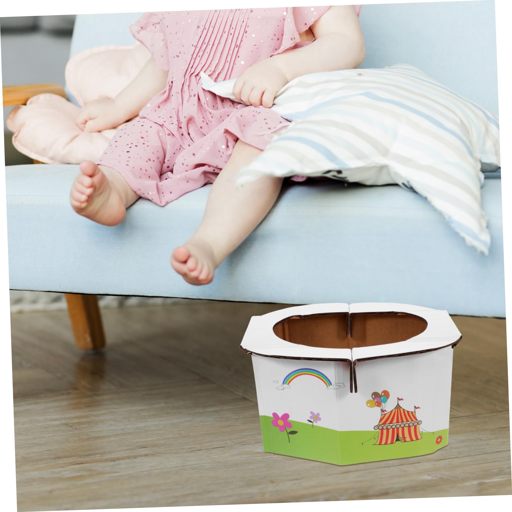 Yardwe 1Pc Foldable Travel Potty Portable Toilet Trainer for Easy to Carry Includes Compact Design for Outdoor Indoor Use