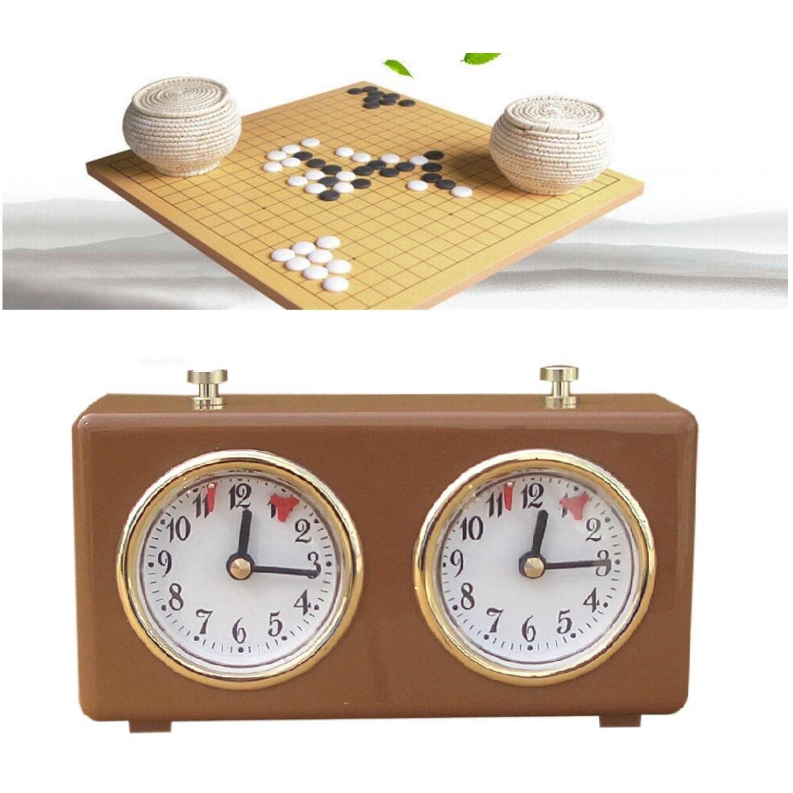 Mechanische Schachspieluhr, internationale Schachuhr, Turnieruhr, analog, Schachuhr, Timer (keine Batterie erforderlich) für Zuhause, Schule, Schach spielen