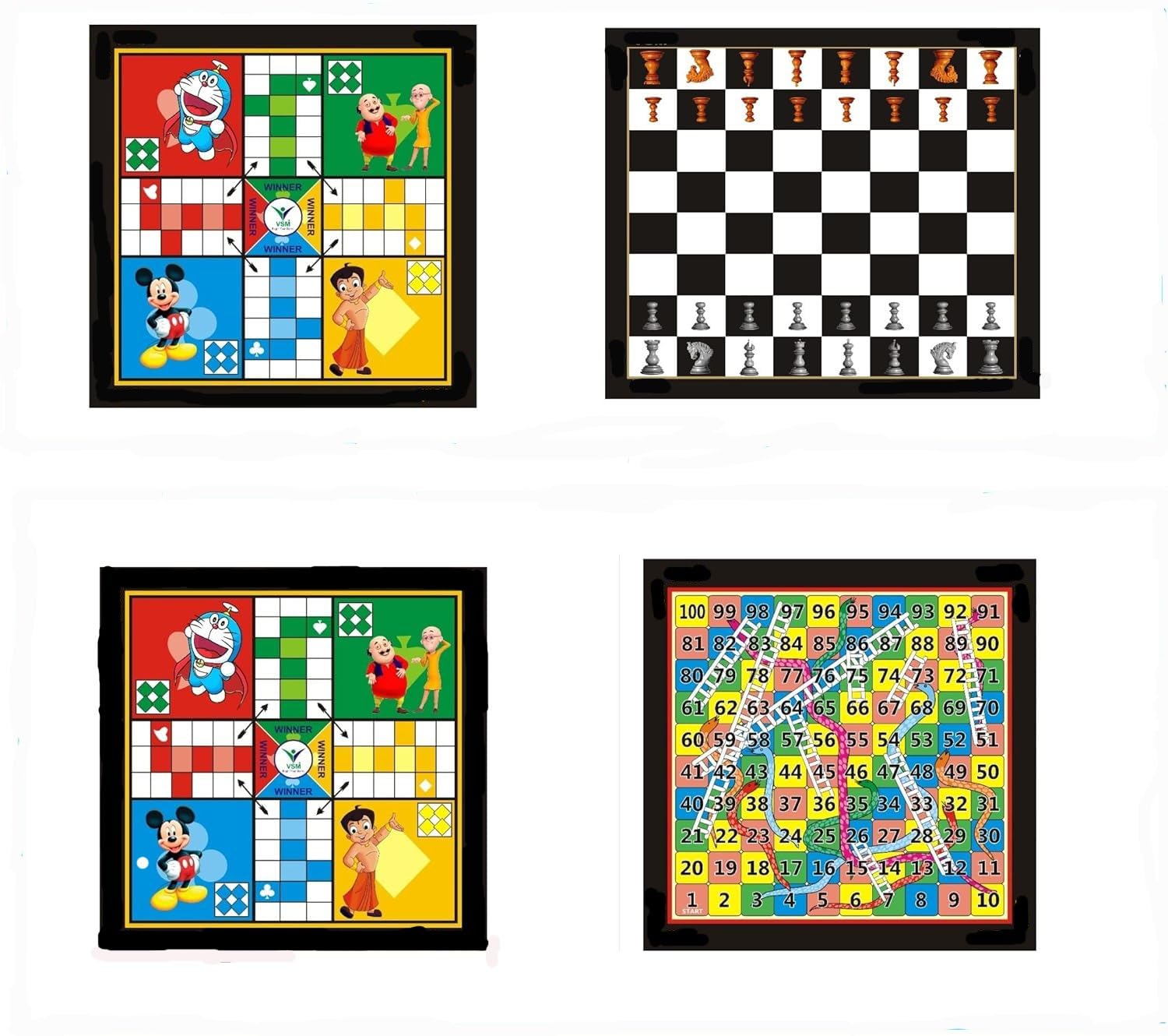 Sponsored Ad - AS Kid,Adult,Toddler Wooden Ludo, Snakes & Ladders, And Chess Board Combo Of Ludo Coins And Chessmen Coins - Ideal For Parties, Fun, And Family Game Nights (Dll)