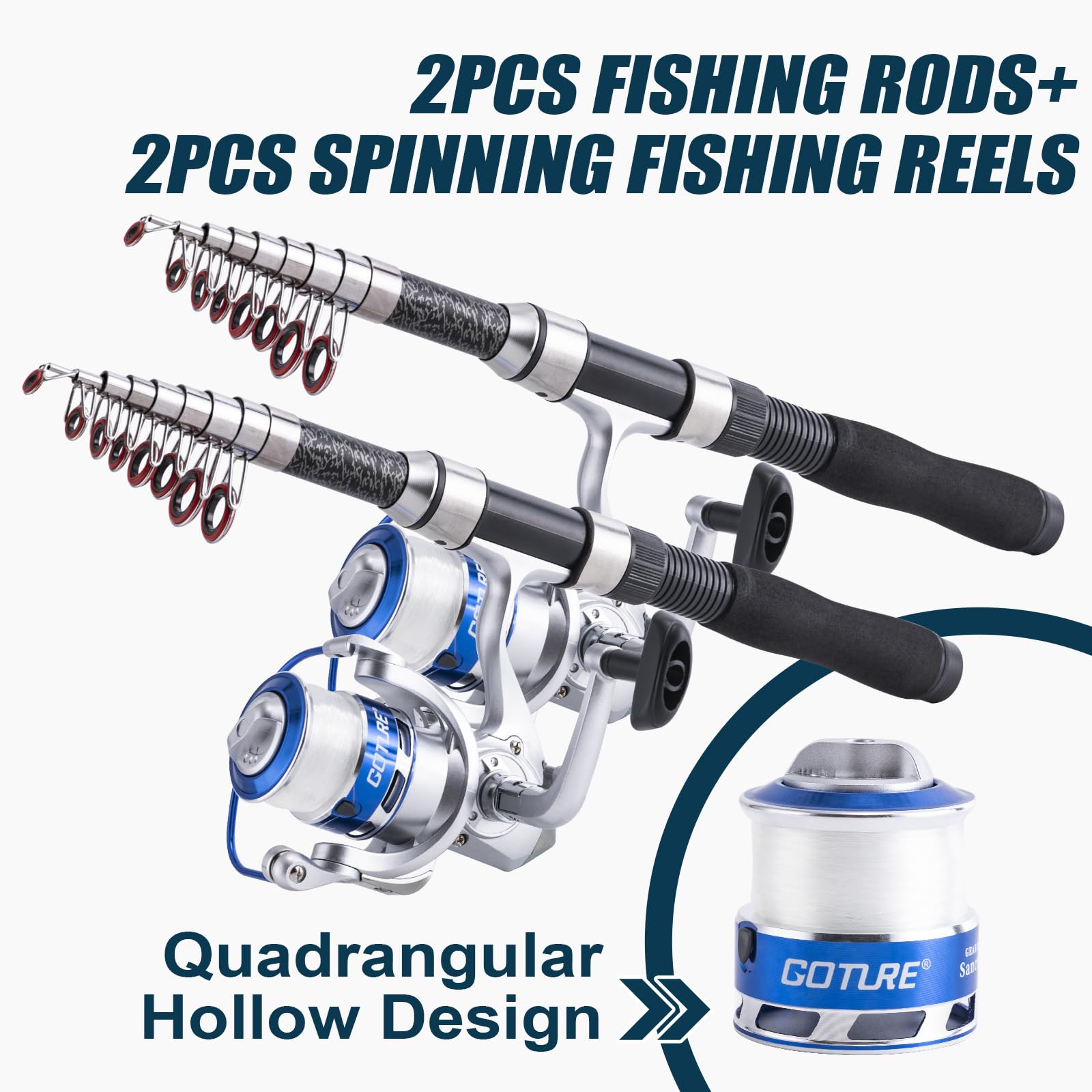 Goture Fishing Rod And Reel Combos-1.8M Telescopic Fishing