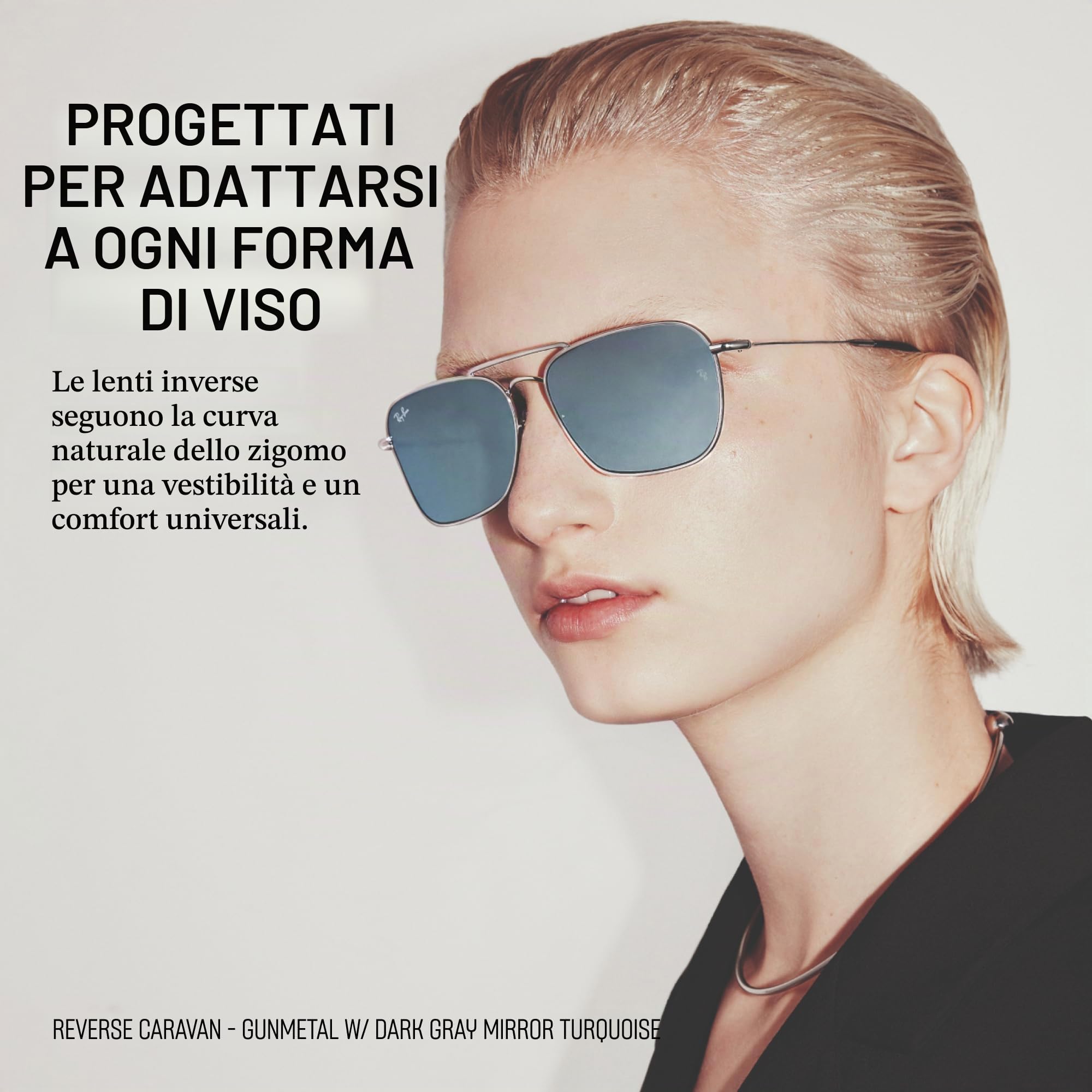 Ray-Ban Occhiali da sole unisex Rbr0102s Caravan Reverse