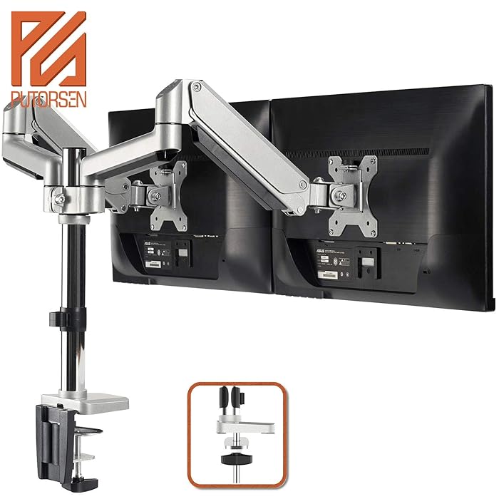 Buy PUTORSEN® PC Dual Monitor Arm Aluminum Ergonomic HeightAssisted