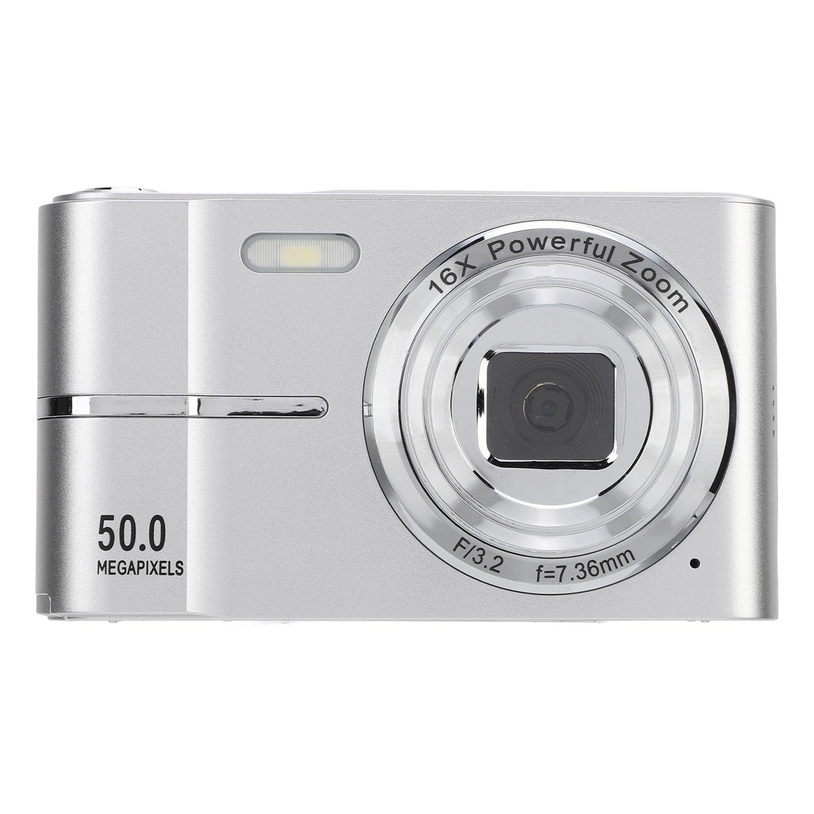 Camera FHD 1080P 50MP 16X Zoom for Growth Records, ABS and Aluminum Alloy Material (Silver)-image-34