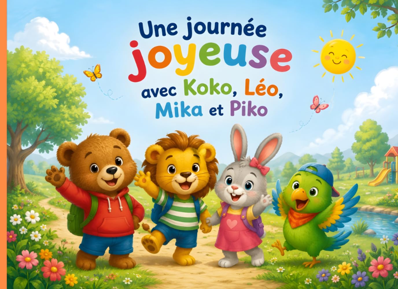 Une journée joyeuse avec Koko, Léo, Mika et Piko: Contes illustrés pour de jolis rêves , Pour enfants de 3 à 5 ans