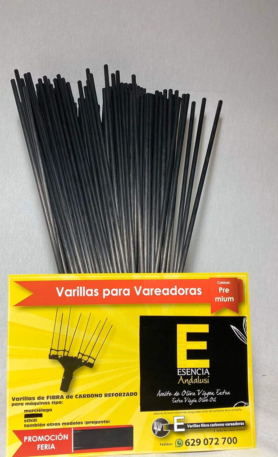 Varilla Fibra de Carbono Vareadora Ø 5 mm - 350 mm ...