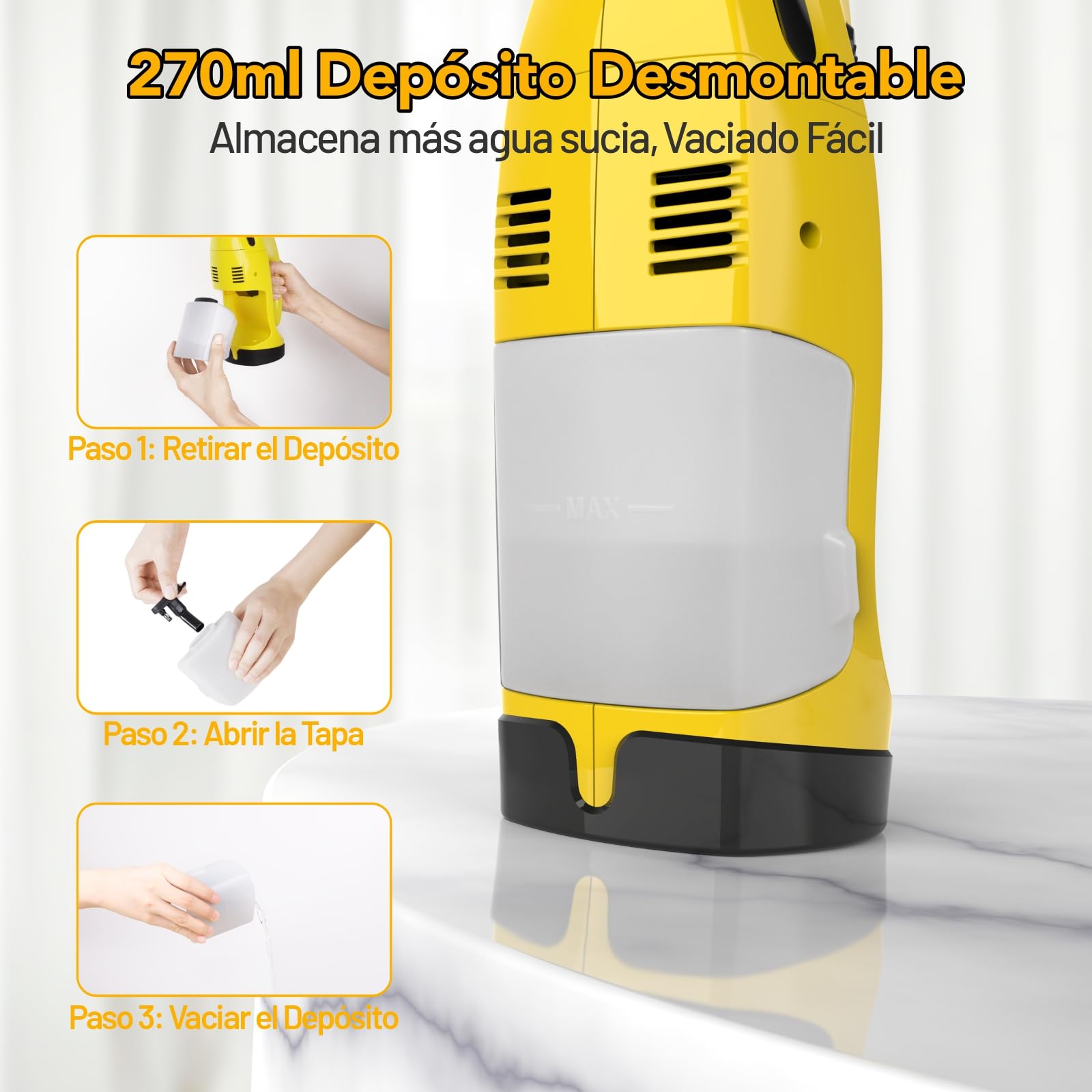 Limpiacristales eléctrico para Ventanas, Limpiadora de Cristales, Aspirador de Ventanas Recargable, con Cuchillas de limpiaparabrisas de 28 cm y 17 cm para Limpiar Ventanas