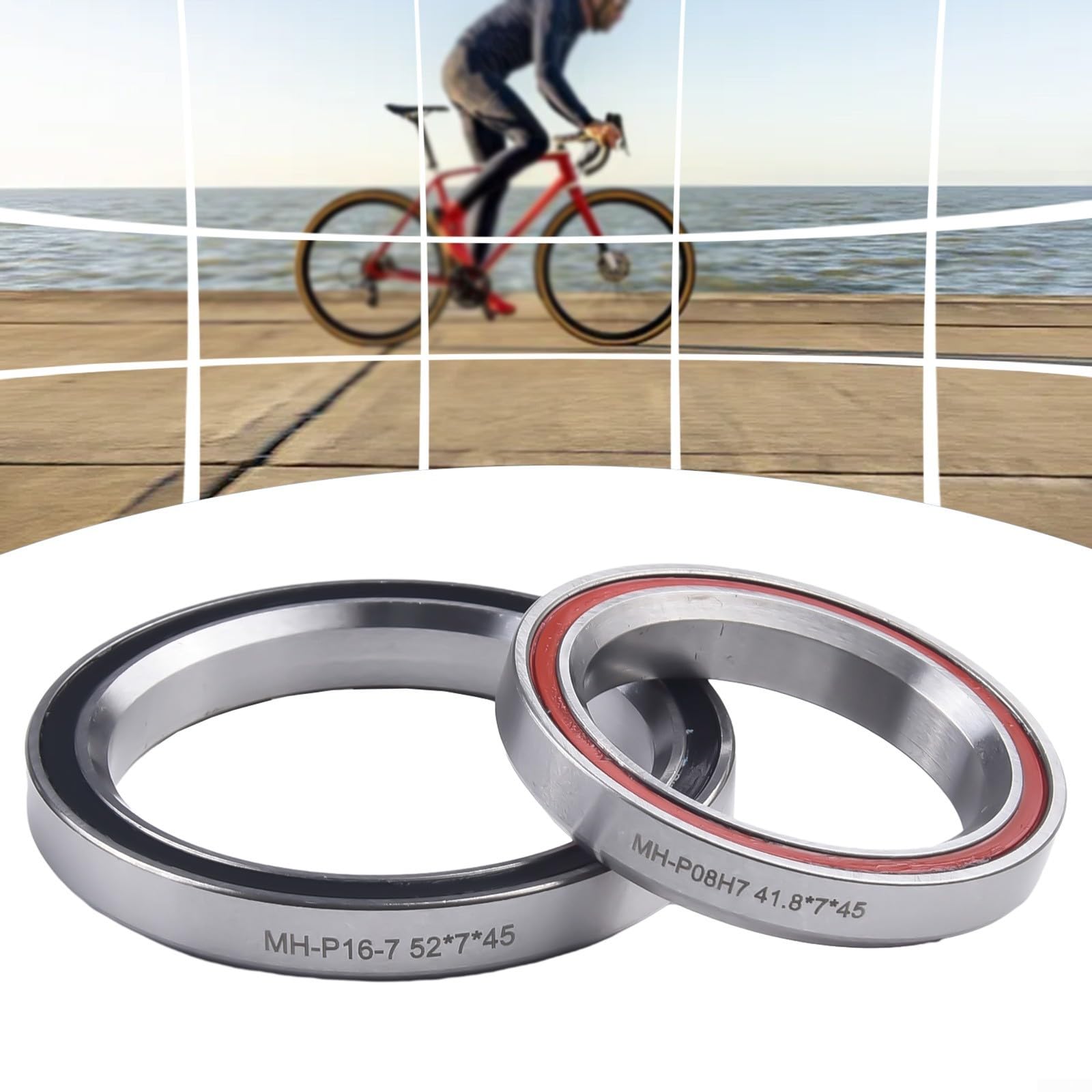 Cuscinetti per sterzo bici per modelli DOGMA F8/F10/GAN/GAN S, MHP08H7 e MHP16, materiale in acciaio, colore argento, prestazioni affidabili