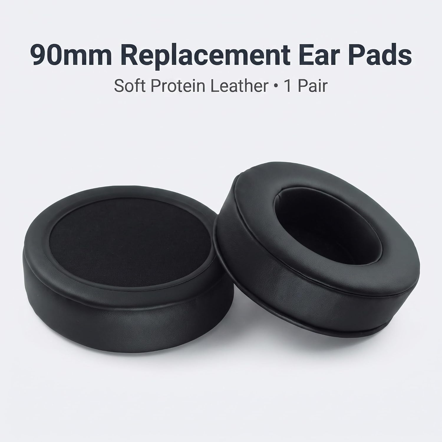1 Pair Black 90mm Thick Earmuff Ear Cushion Pads Replacement for Kraken Pro Gaming Headphones Headphone Earpads Headphones, Earbuds and Accessories image 2