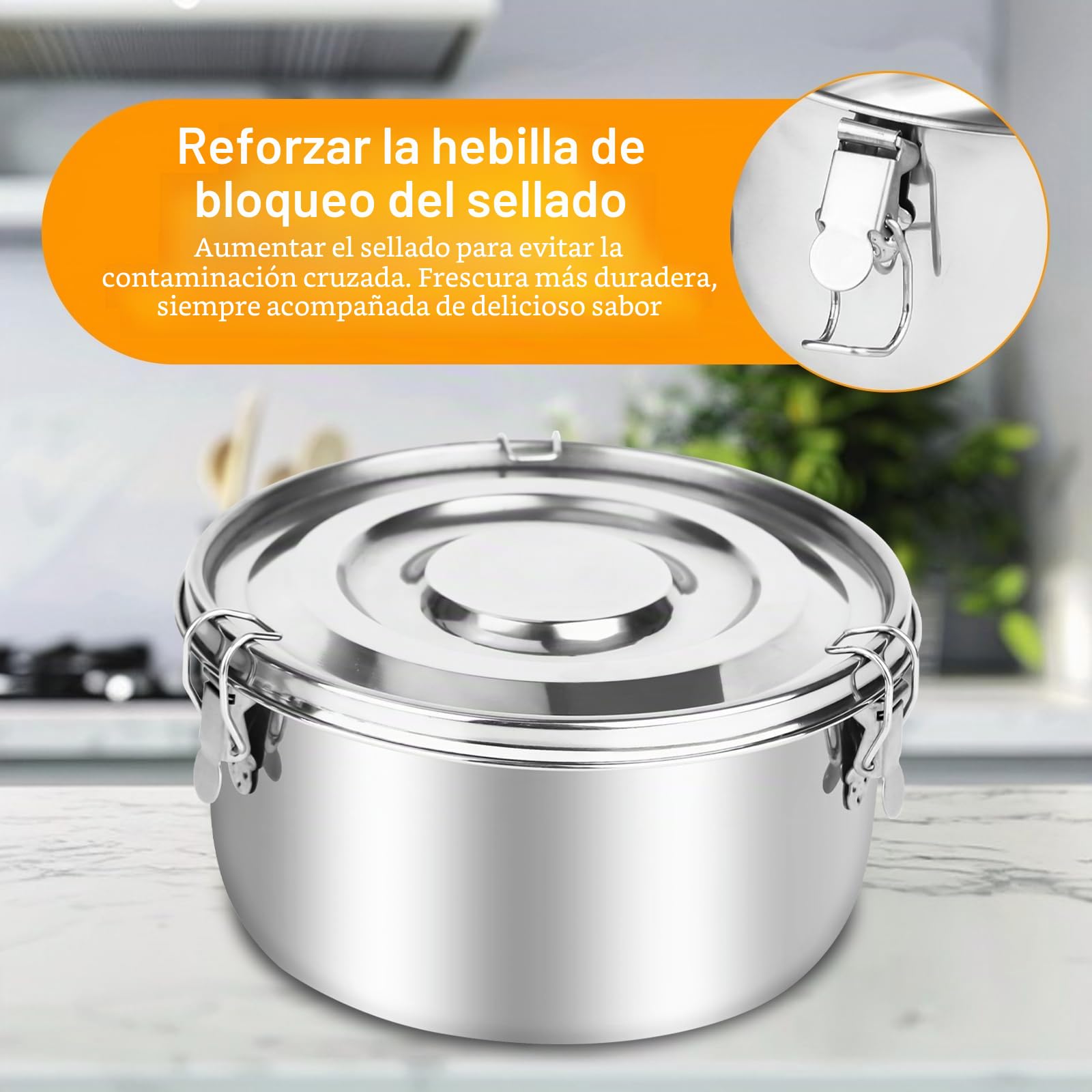 3 recipientes de acero inoxidable 304, fiambrera de acero inoxidable (660 ml/1040 ml/1590 ml) para adultos, fiambreras, niños, a prueba de fugas, lata de acero inoxidable con tapa para