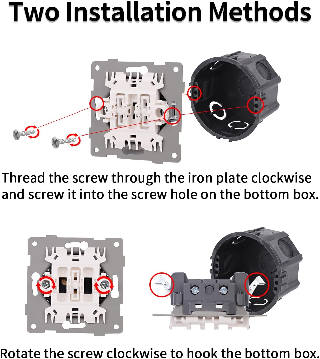 JIMEIDA villanykapcsoló telepítési módok
