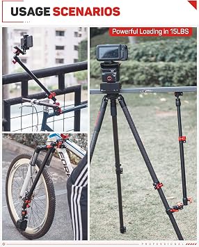 IFOOTAGE MA5-6 11 Magic Arm & SA-32 32 Telescoping Support Arm Bundle Articulating Arm with Shoe Mount and Jaw Clamp Support Rod for Stability, 1/4 & 3/8 Screw for DSLR, Sliders, and Monitors