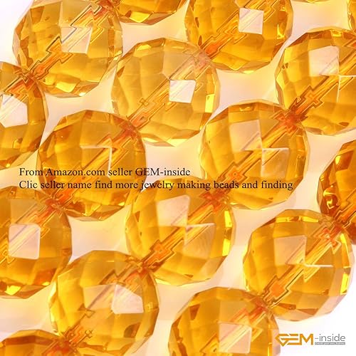 Miniatura 547 de GEM-Inside Red Orange Carnelian Gemstone Loose Beads Natural Energy Power Beads for Jewelry Making Round Faceted 8mm 15