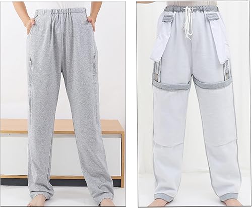 Miniatura 8 de Pantalones de catéter, pantalones con soporte para bolsa de orina para hombres y mujeres, pantalones de cuidado de la incontinencia de doble