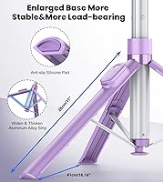 Vista 23 de TONEOF Trípode selfie stick de 60 pulgadas para video, soporte extensible todo en 1 para teléfono celular con control remoto integrado, trípode