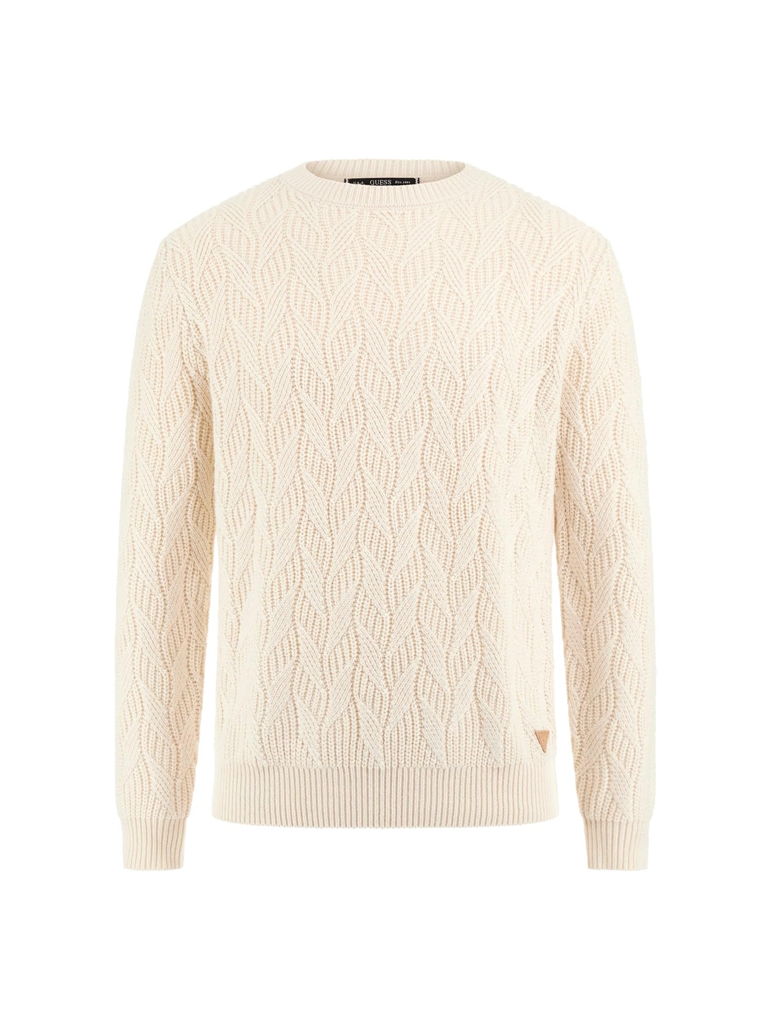 Pull col rond Evander Cable Guess en maille torsadée chaude - 3