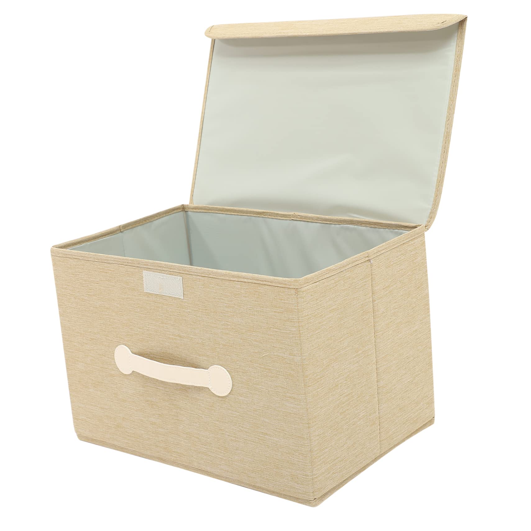 Faltbare mit Deckel Aufbewahrungsbox aus Khaki in Stoff