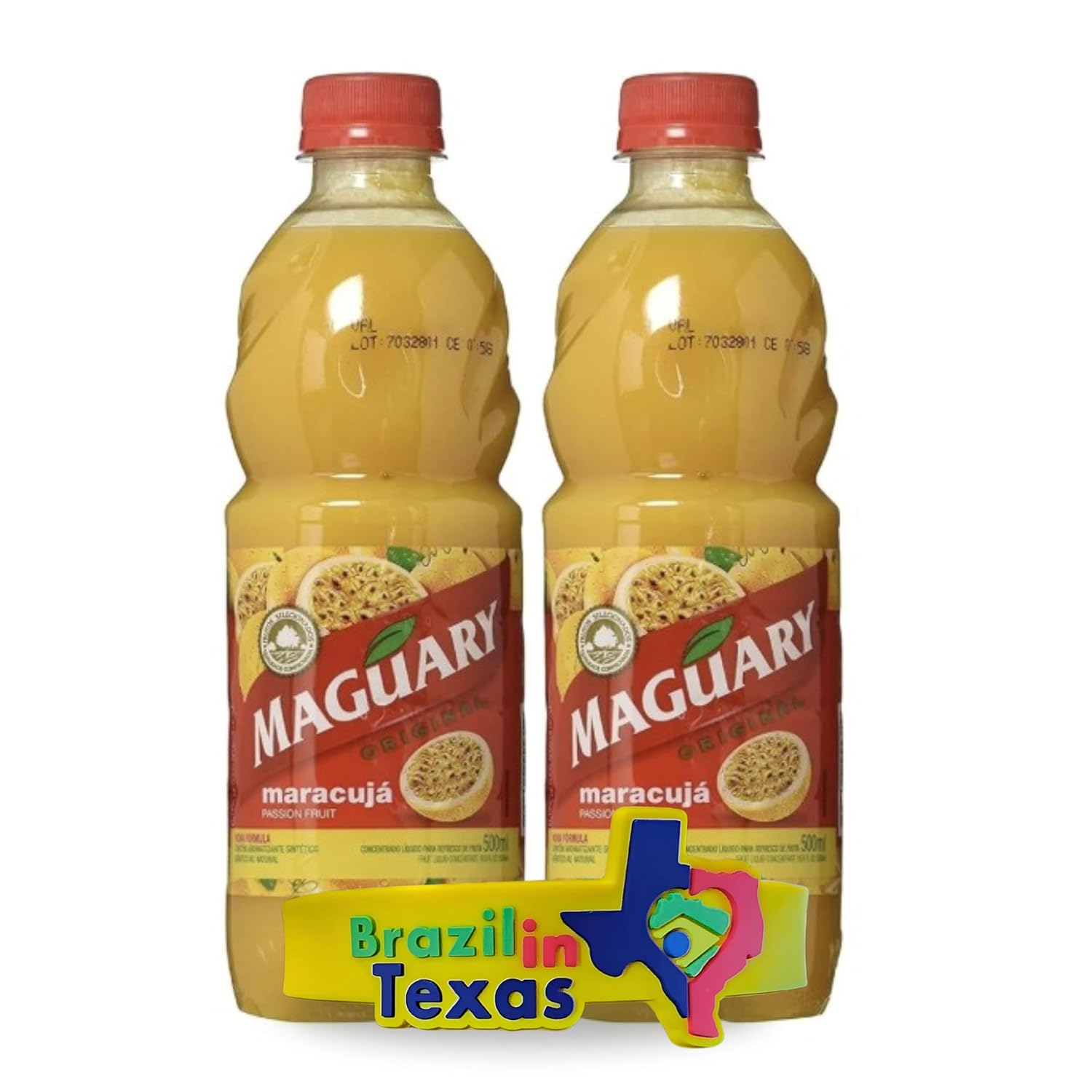 Maguary Concentrado de Maracuja 16.9 FL OZ (500ml) - Passion Fruit Concentrate | Pack of 2 + Silicone Bracelet Souvenir