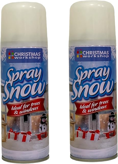 YSAMAX 2 x Artificial Snow Spray for Christmas Party Celebration Instant Xmas Tree Decoration