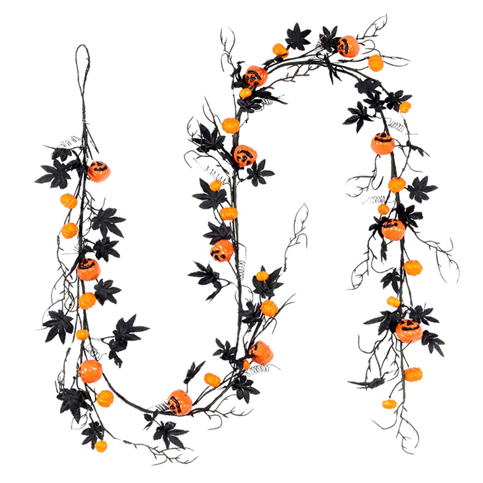 Jazuaiao 5.9Feet Artificial Vine Artificial Vine with Pumpkins for Party Decorations， Halloween Hanging Decorations Indoor Fall Decoration
