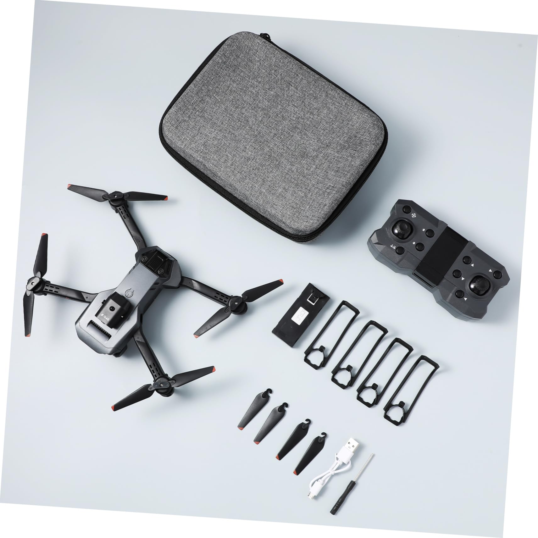Drone Pieghevole Max con Tripla Fotocamera Hd, Nero | Lente Elettrica Regolabile 150°, Doppia Batteria 1800mah 3.7v, Controllo Tramite App