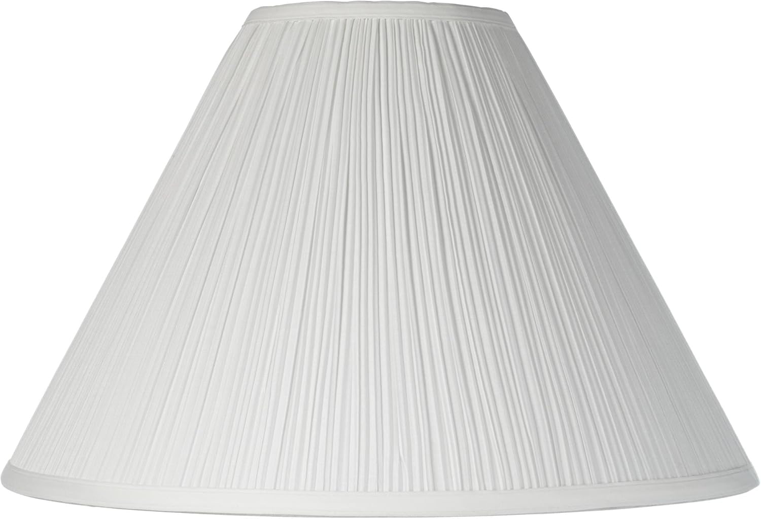 6" Top x 18" Bottom x 11 1/4" High x 12 3/4" Slant Lamp Shade (Pre-Assembled) Replacement Large Ivory Empire Round Traditional Fabric Mushroom Pleated Spider Harp Finial - Springcrest