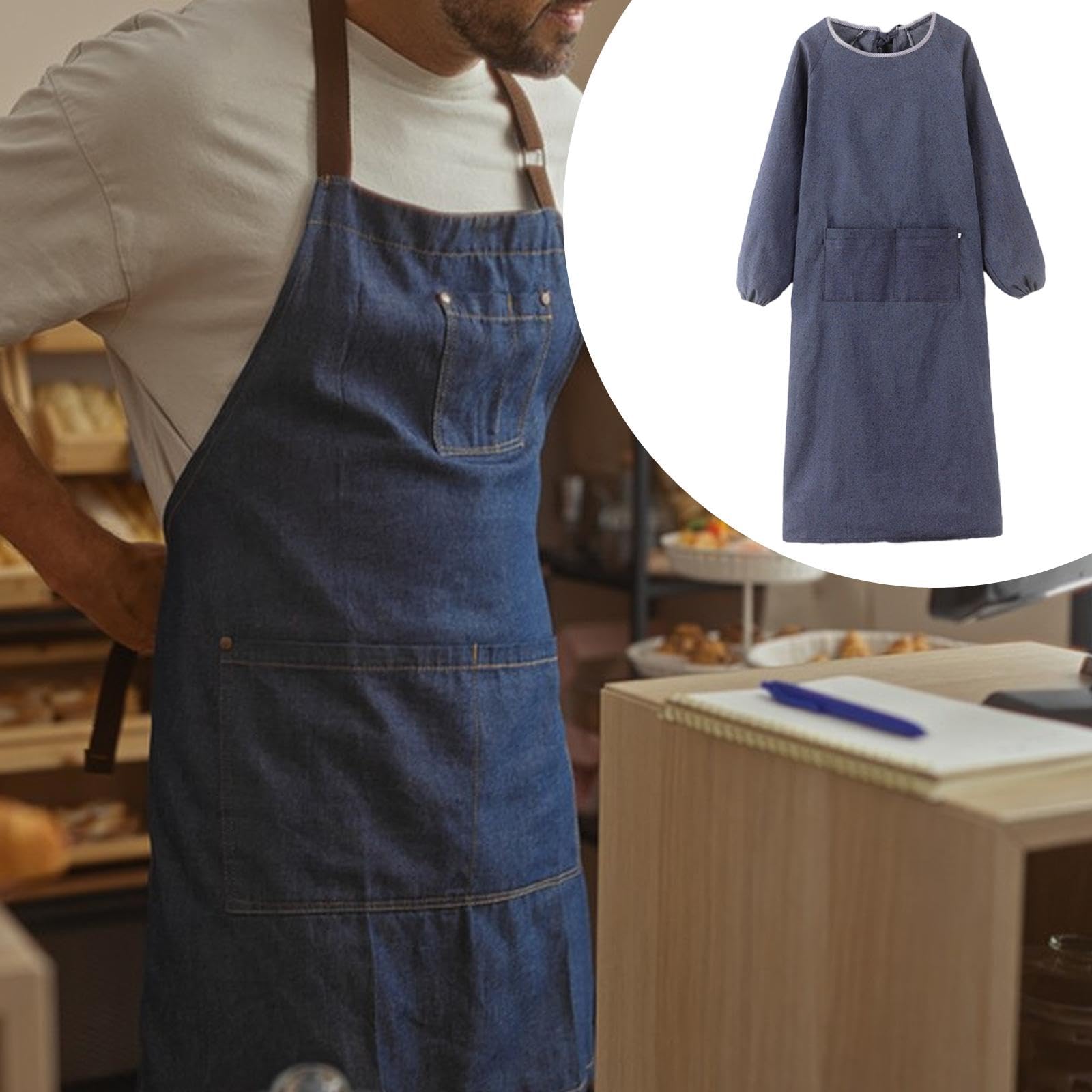 Milageto Grembiule da saldatura con tasca, leggero, portatile, confortevole, multiuso, resistente, per officina, per adulti, saldatori, fabbri