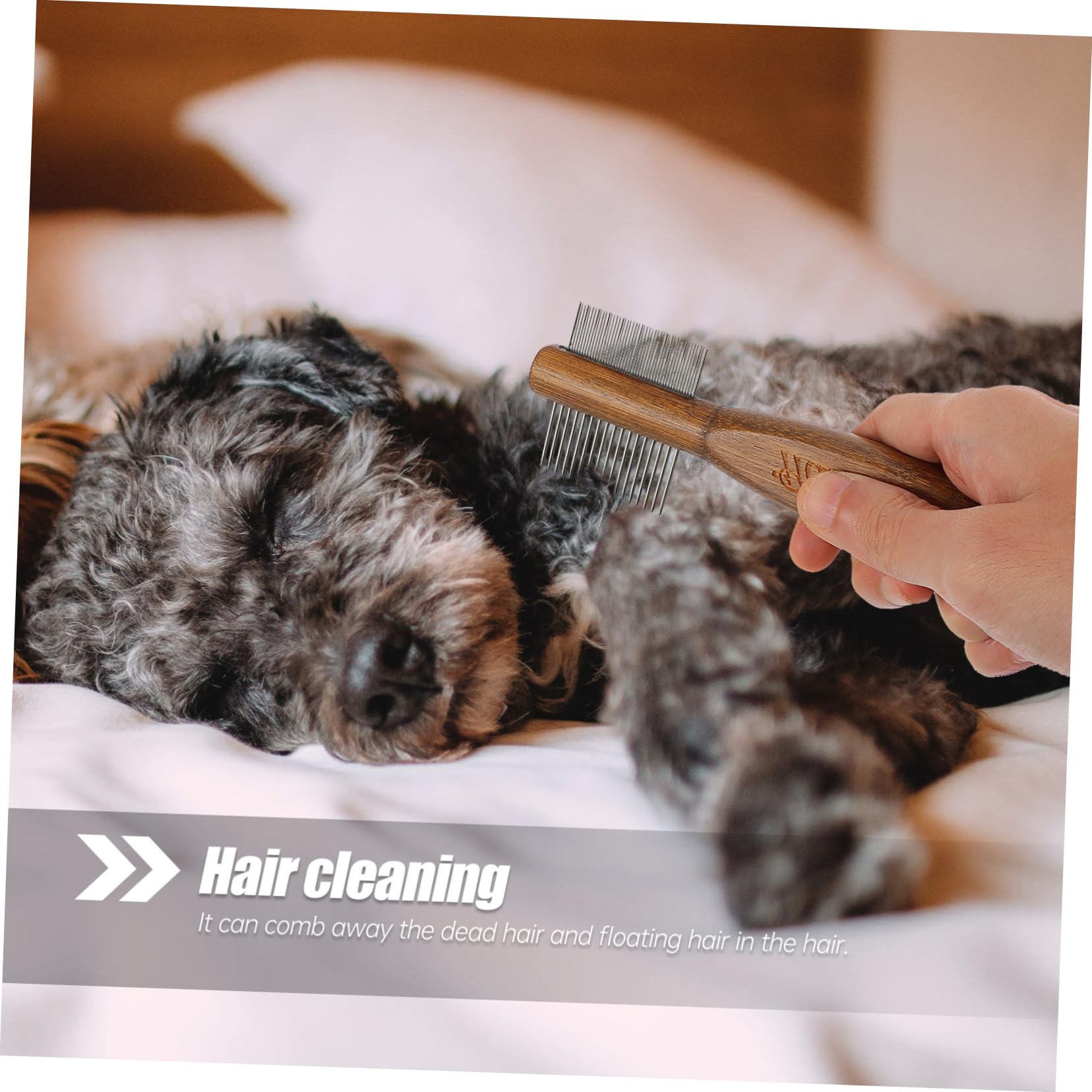 Happyyami 3piezas Peine De Mascotas Para Perros y Gatos Cepillo Deshedding De Doble Mango Ergonómico Herramienta De Cuidado y Limpieza Para Eliminar Pelo Muerto y Flotante