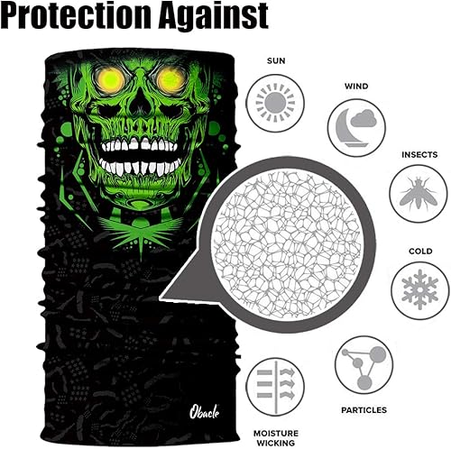 Miniatura 8 de Obacle Máscara facial de calavera para polvo, viento, protección solar, hombres y mujeres, motociclismo