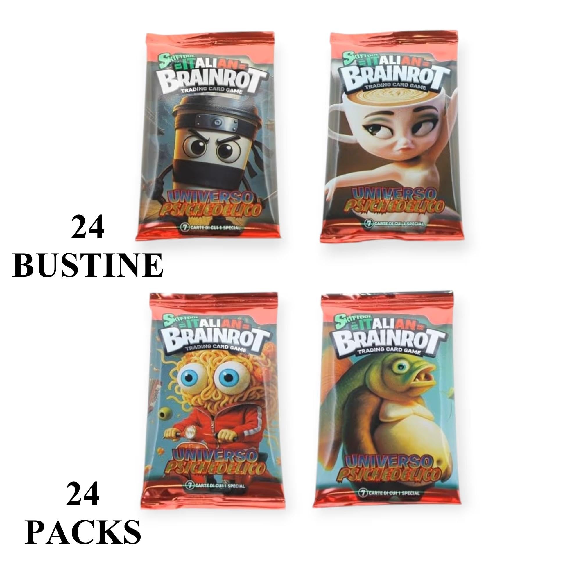 Brainrot Skifidol Universe Italian Whole Box 24 Envelopes Trading