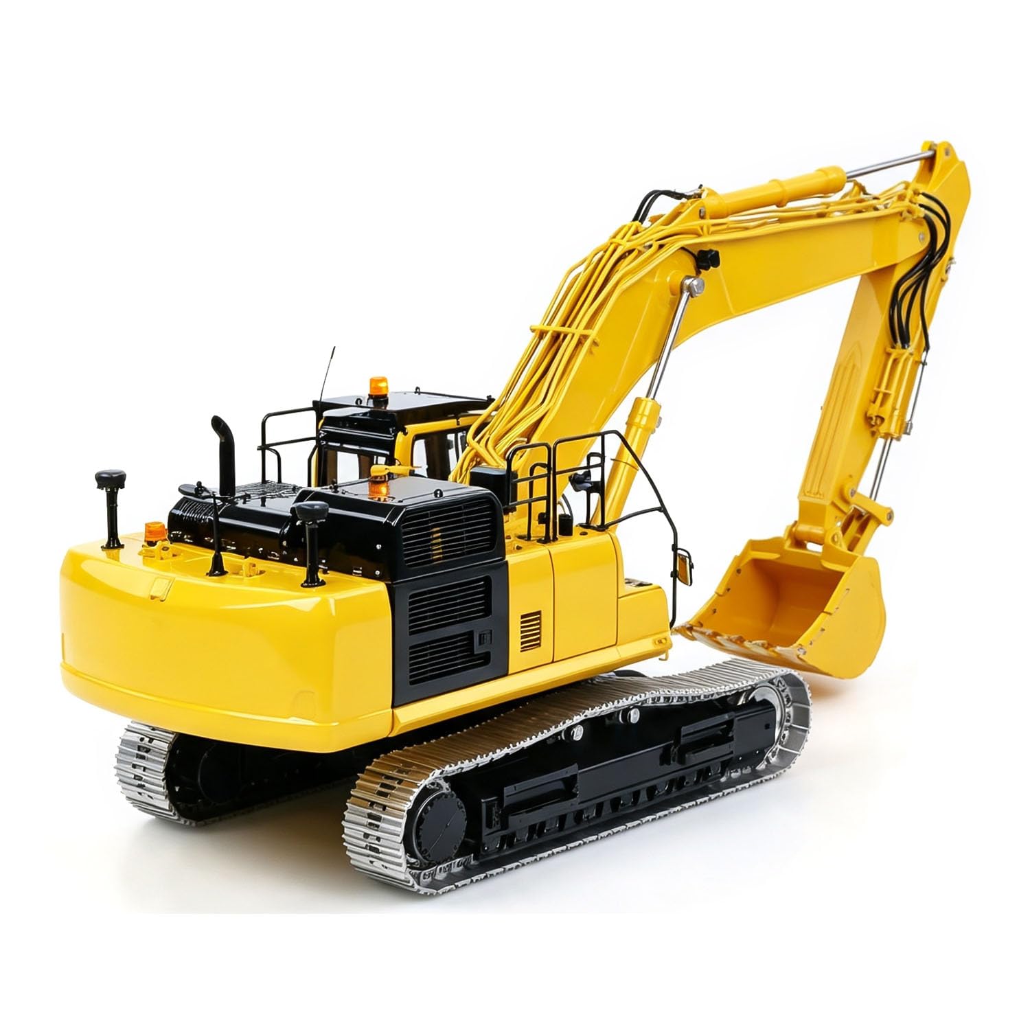 Escavatore idraulico radiocomandato in metallo 1/14 RTR Aoue PC500 RC Digger a 7 vie, valvola PL18EV Lite, batteria