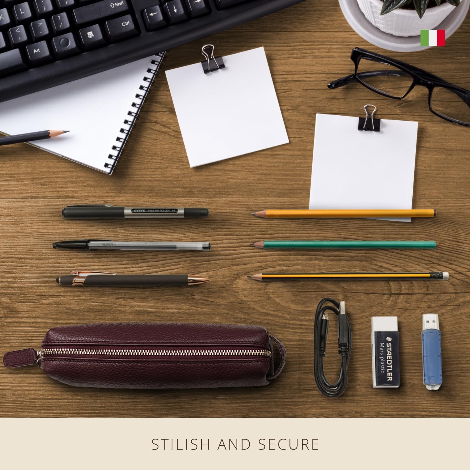 Pencil Cases, Pens, Coolie, Leather Writing-case, Pen Writing-case - View #10