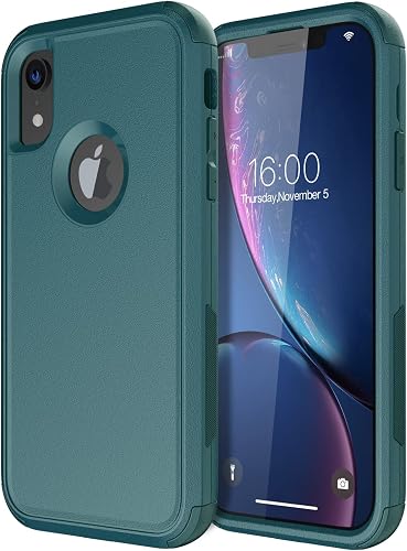 Diverbox for iPhone Xr Case [Shockproof] [Dropproof] [Dust-Proof],Heavy Duty Protection Phone Case Cover for Apple iPhone XR (Dark Green)