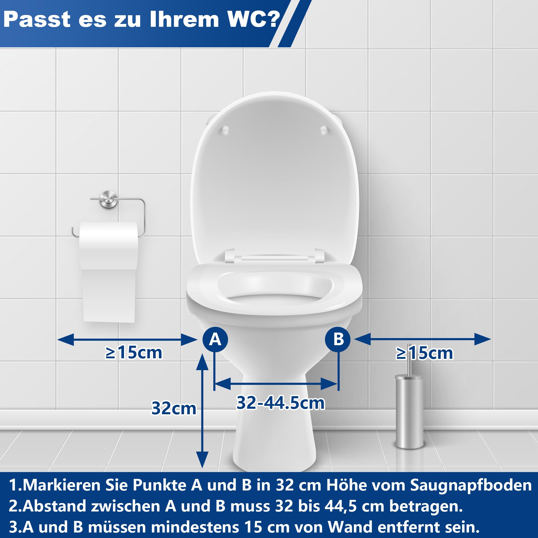 UISEBRT Aiuto per il rialzo del sedile del WC per anziani, regolabile in altezza, con braccioli, antiscivolo, rialzo per il sedile del WC per anziani, carico massimo 200 kg